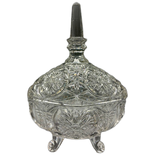 Vintage Kristalglas Bonbonnière 1