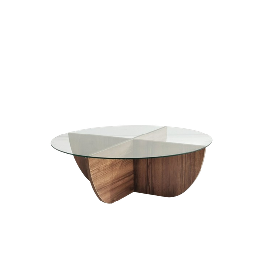 Evila Originals Salontafel Met Veiligheidsglas Ø90cm 1