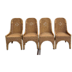 Rotan 4 Eetkamerstoelen Penelope Honingkleur thumbnail 1