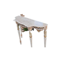 Antieke Console, Sidetable, Wandtafel Met Marmeren Blad Met
