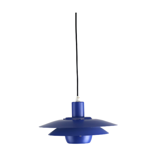 Blauwkleurige Top Designlamp Van Jeka Metaltryk - Model Viola Type 3013-p - Denemarken 1980 1
