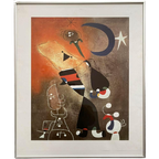 Miro Print Van Schilderij Vrouw En Vogel In Het Maanlicht thumbnail 1