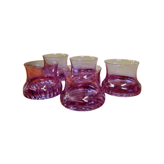 5x Murano Alexanderiet Neodymium Whiskyglazen Water Glazen Whisky 1