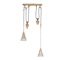 Retro Massive Design Plafondlamp Met Contragewichten