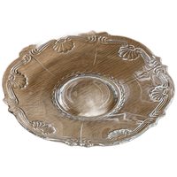 Vintage Glass Shell Decorated Serving Platter