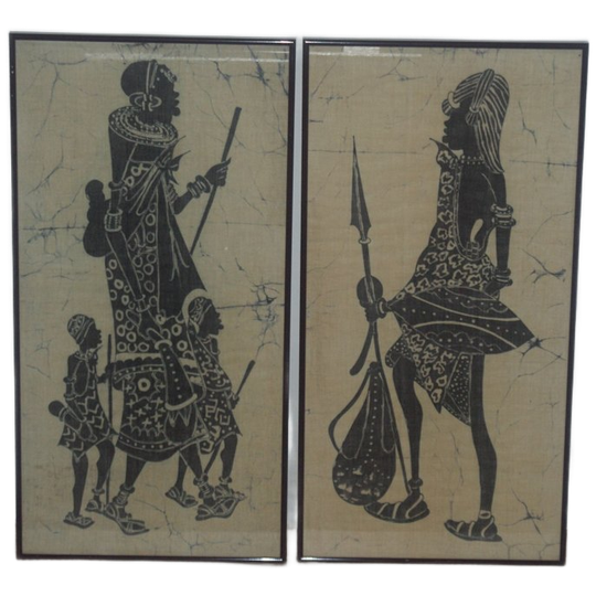 Afrikaanse Batik Kunstwerken 1