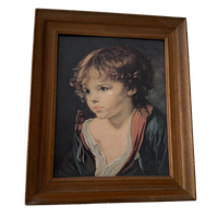 Mooie Houten Vintage Lijst Met Prent Meisje