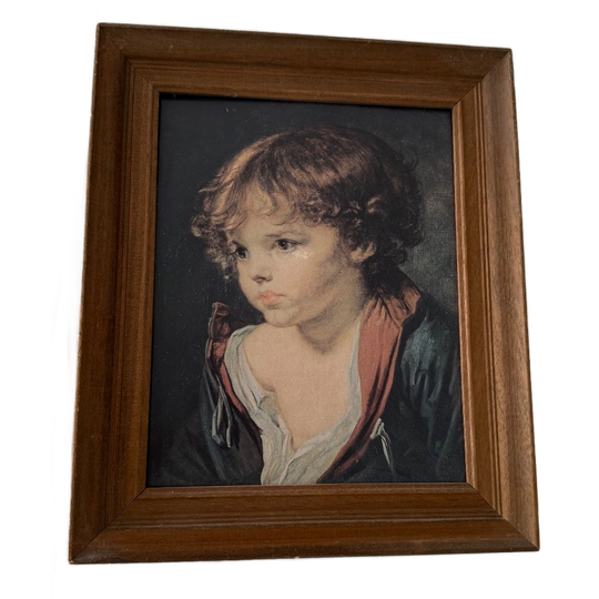 Mooie Houten Vintage Lijst Met Prent Meisje 1