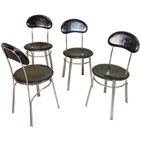 Set Van 4 Vintage Postmodern Italiaans Eetkamerstoelen 1