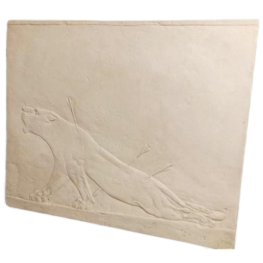 Assyrisch Reliëf Van Gewonde Leeuwin, Muurkunst, 86 X 74 Cm 1