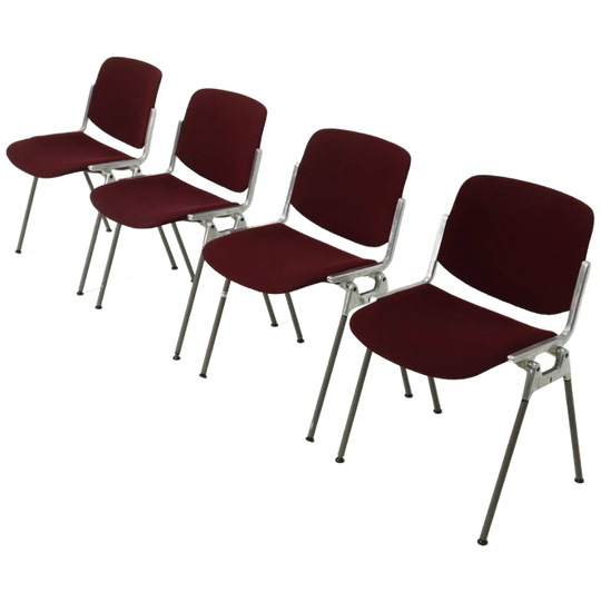 4 X Dsc Stoelen By Giancarlo Piretti For Castelli Jaren 70 1