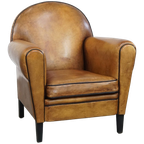 Prachtige, Comfortabele En Tijdloze Schapenleren Design Fauteuil/ Armchair In Art Deco Stijl thumbnail 1