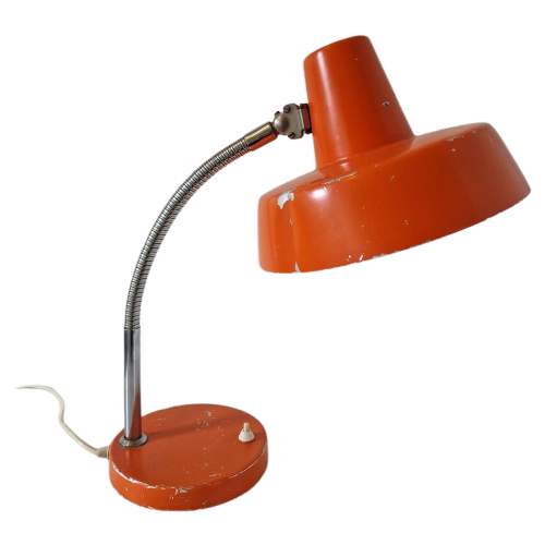 Vintage Bureaulamp Oranje Lamp Desklight Jaren 70 Retro Lamp