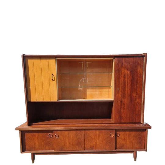 Vintage Deens Mid Century Highboard Jaren 50/60 1