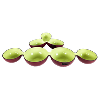 Robex - Made In Italy - Trifoglio Bowl - En 4 Section Serving Bowl - 'Bruco' - Plastic Design - 9