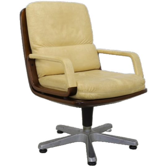 Vintage Bureaustoel Vergaderstoel Leder Eugen Schmidt, 1960 1