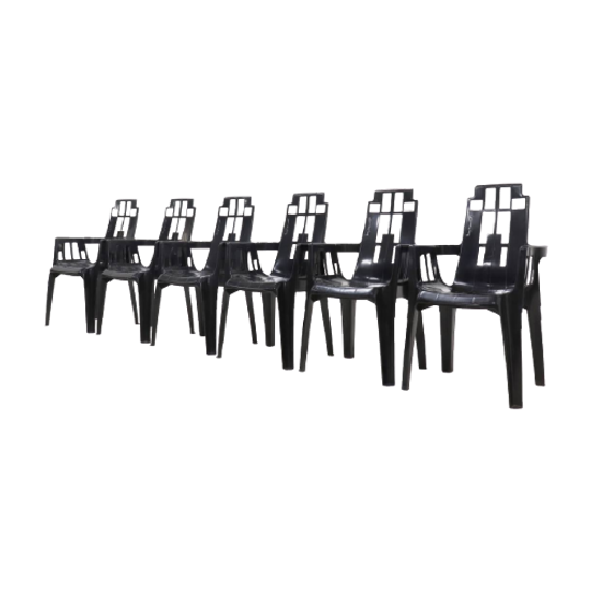 Set Of 6 Boston Chairs By Pierre Paulin For Henry Massonnet France 1980s 1