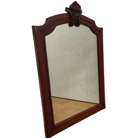 Facet Geslepen Spiegel Landelijke Schouwspiegel Mahonie 1