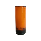Vintage Glazen Lamp Jaren 70 (Stijl) Oranje Zwart thumbnail 1