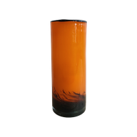 Vintage Glazen Lamp Jaren 70 (Stijl) Oranje Zwart