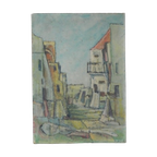 Schilderij Dorpsgezicht, A. Mendola thumbnail 1