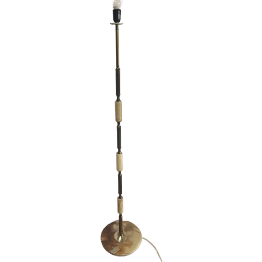 Vintage Onyx Messing Vloerlamp 1