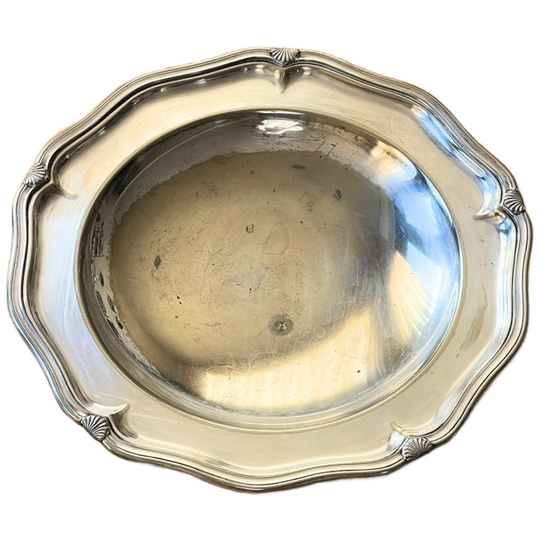 Vintage Silver Bowl With Shell Ornaments 1