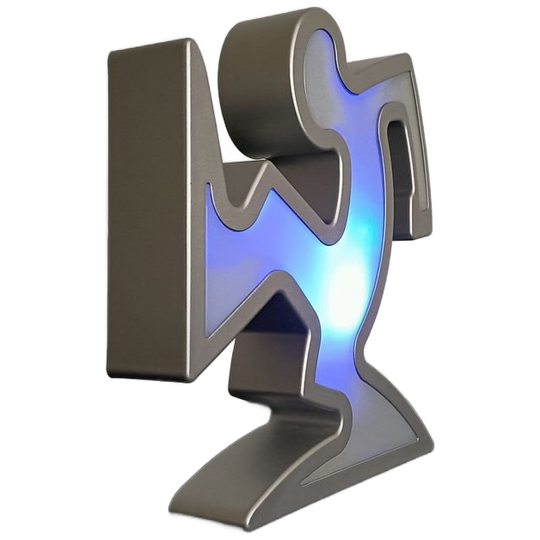 Keith Haring La Linea Lamp Osvaldo Cavandoli Zilver (nieuw In Originele Verpakking) 1