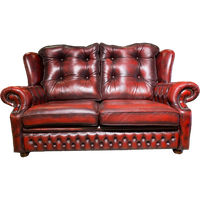 Engelse Springvale Chesterfield 2,5 Zits Bank Suzanne Antiek Rood