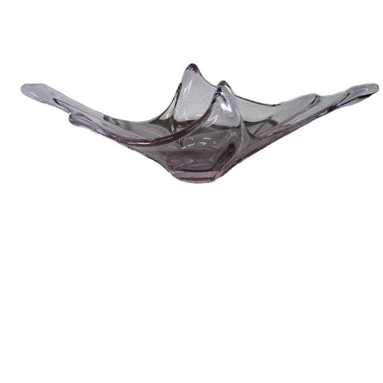 Vintage Paarse Glazen Murano Schaal / Kom 1