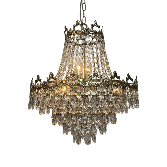 Vintage Kristallen Kroonluchter Hanglamp Kristal 1
