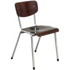 Vintage Stapelbare Stoelen Met Plywood Zitting thumbnail 1