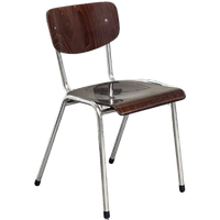 Vintage Stapelbare Stoelen Met Plywood Zitting