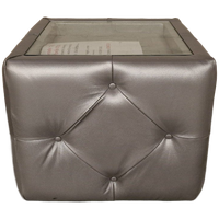 Pouffe Table – Silver