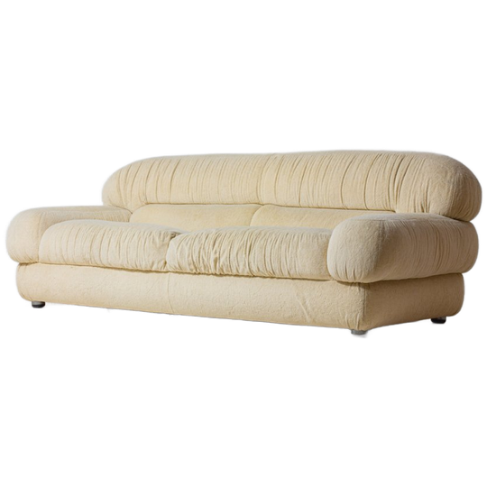 Zachte Mid-century Italiaanse Plushy Sofa, 1970s 1