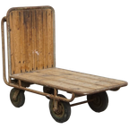 Oude, Zware En Zeer Decoratieve Industriële Transport Kar thumbnail 1