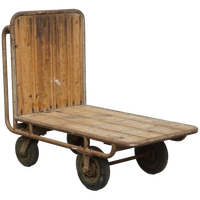 Oude, Zware En Zeer Decoratieve Industriële Transport Kar