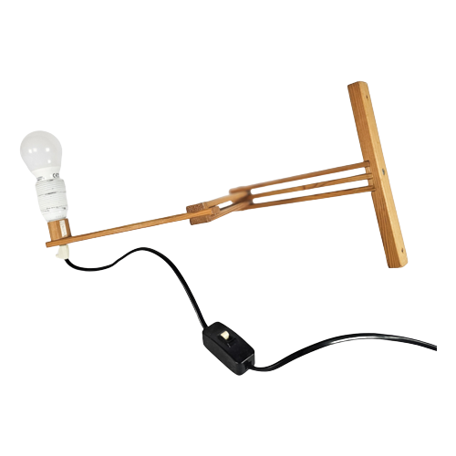 Ikea - Scharnierlamp - Wandlamp - Model V505 - Grenen - Zweden - 3E Kwart 20E Eeuw