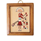 Vintage Zand Schilderijtje Shalako Indianen Kunst Art Spirit thumbnail 1