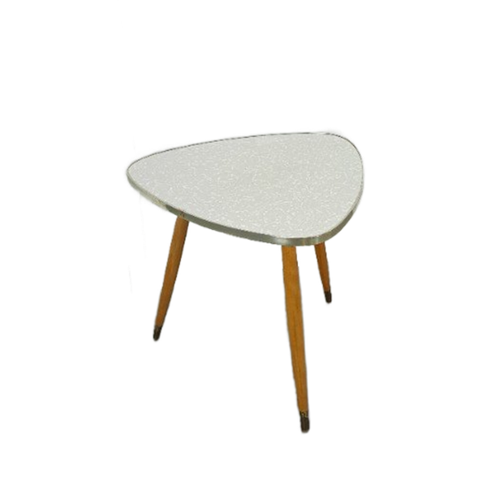 Hoge Bijzettafel Met Grijs Wit Formica Blad 1