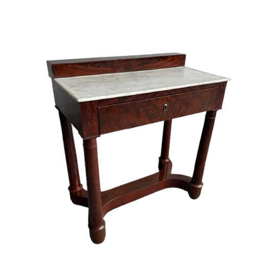 Antique Console Table With Marble Top 1
