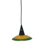 Memphis Milano Postmodern Hanglamp Design Geel Groen thumbnail 1