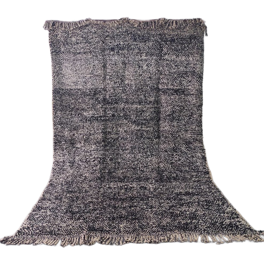 Large Black And Cream Beni Ourain Style Wool Rug 300x200 Cm 1