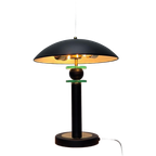 Vintage Tafellamp Hollywood Regency Stijl Zwarte Lamp Metaal thumbnail 1