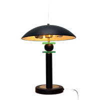 Vintage Tafellamp Hollywood Regency Stijl Zwarte Lamp Metaal