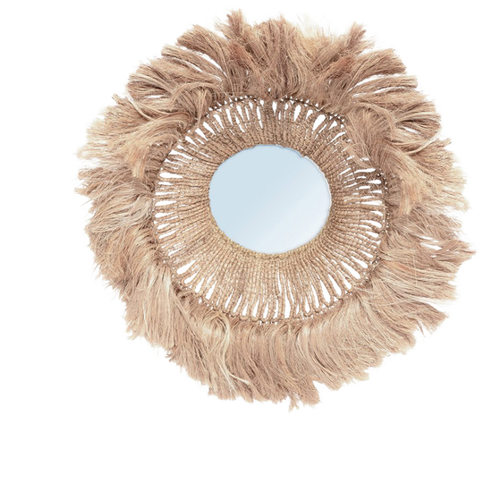 Bazar Bizar | De Abaca Solomon Spiegel - Naturel 1