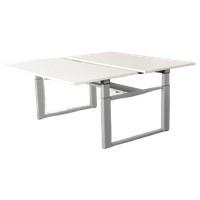 Sedus Benchwerkplek, Wit Blad, 180 X 80 Cm (2X), Hoogte Instelbaar Onderstel