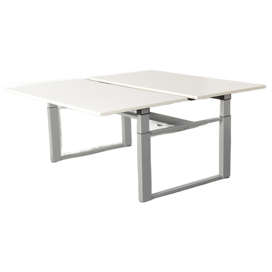 Sedus Benchwerkplek, Wit Blad, 180 X 80 Cm (2x), Hoogte Instelbaar Onderstel 1