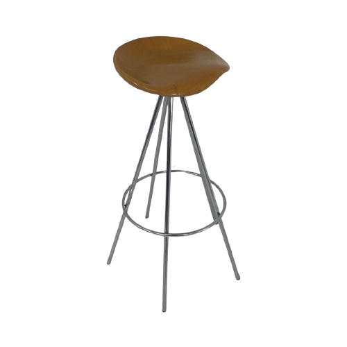 Pepe Cortes - Amat Jamaica - Industrial Vintage Bar Stool - Wooden Seat -Multiple In Stock!