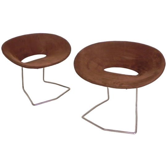 Set Van 2 Designstoelen In De Stijl Van Artifort, Leolux, Pierre Paulin 1
